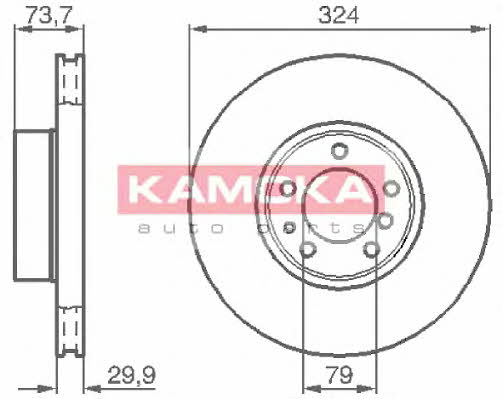 Kamoka 1032130 Диск гальмівний передній вентильований 1032130: Купити в Україні - Добра ціна на EXIST.UA!