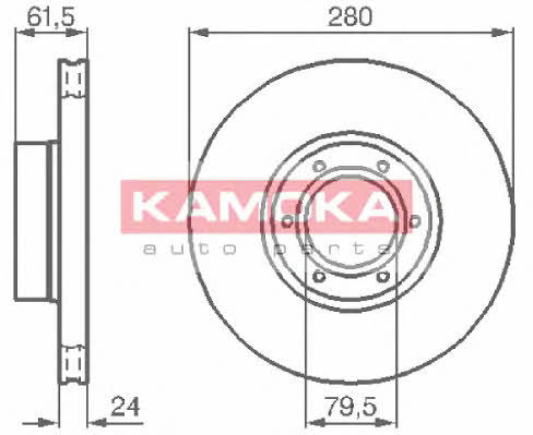 Kamoka 1032134 Диск гальмівний передній вентильований 1032134: Приваблива ціна - Купити в Україні на EXIST.UA!