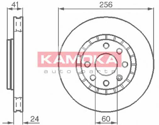 Kamoka 103412 Диск гальмівний передній вентильований 103412: Купити в Україні - Добра ціна на EXIST.UA!