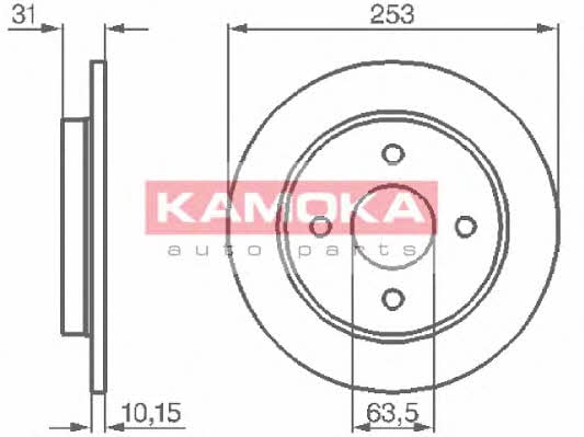 Kamoka 103562 Диск гальмівний задній невентильований 103562: Купити в Україні - Добра ціна на EXIST.UA!