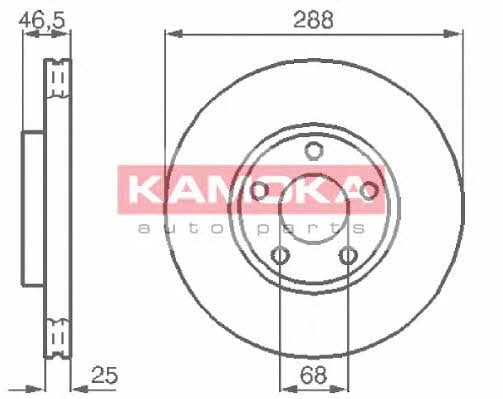Kamoka 103640 Диск гальмівний передній вентильований 103640: Купити в Україні - Добра ціна на EXIST.UA!