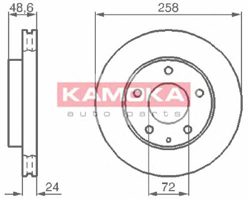 Kamoka 103992 Диск гальмівний передній вентильований 103992: Купити в Україні - Добра ціна на EXIST.UA!