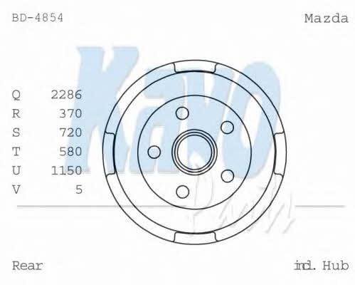 BD4854 Kavo parts Тормозной барабан