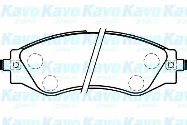 Комплект тормозных колодок Daewoo Evanda (Део Эванда): BP1009 Kavo parts Тормозные колодки дисковые, комплект