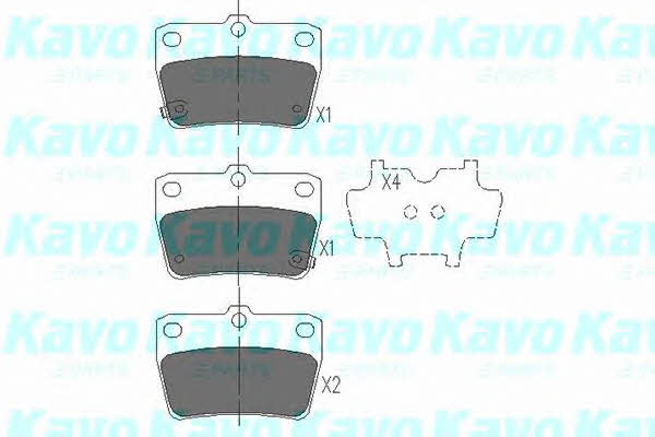 Гальмівні колодки задні, комплект Kavo parts KBP-9068