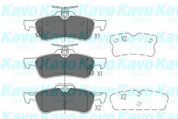 Гальмівні колодки задні, комплект Kavo parts KBP-9106