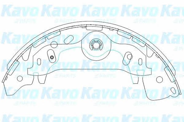 Барабанные тормозные колодки KIA Carnival (Киа Карнивал): KBS3405 Kavo parts Колодки тормозные барабанные задние, комплект