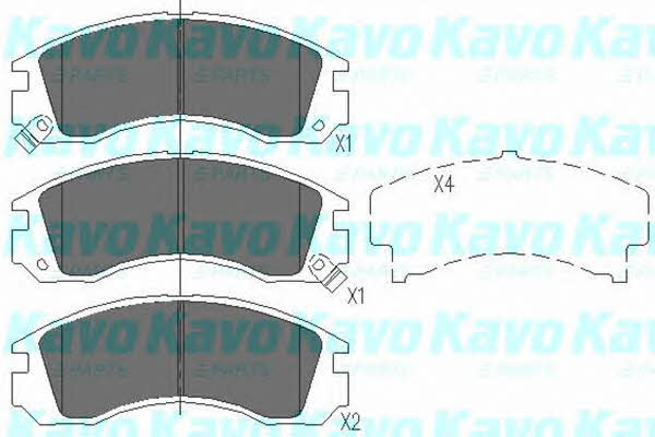 Гальмівні колодки передні, комплект Kavo parts KBP-5503