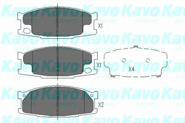KBP5539 Kavo parts Тормозные колодки дисковые, комплект