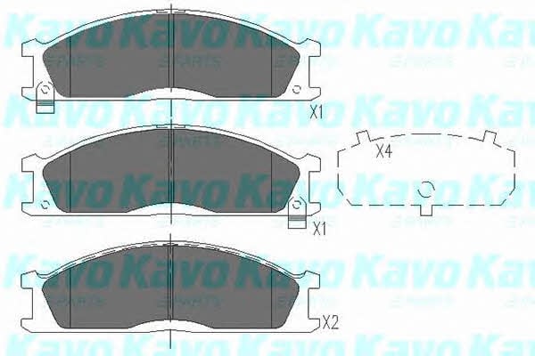 KBP6503 Kavo parts Тормозные колодки дисковые передние, комплект