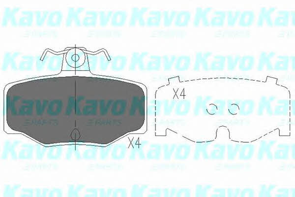KBP6511 Kavo parts Тормозные колодки дисковые задние, комплект