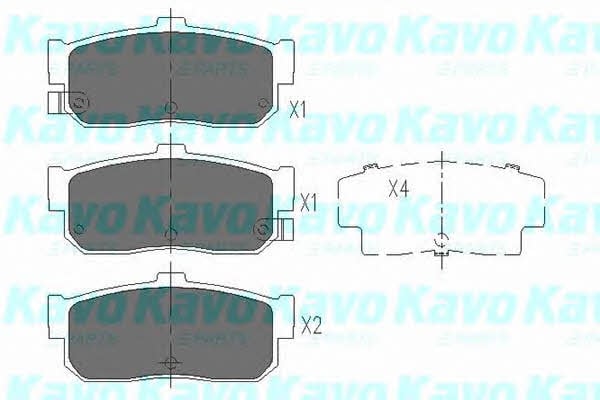 Kavo parts Тормозные колодки дисковые задние, комплект – цена 594 UAH