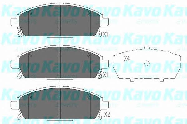 KBP6515 Kavo parts Тормозные колодки дисковые, комплект
