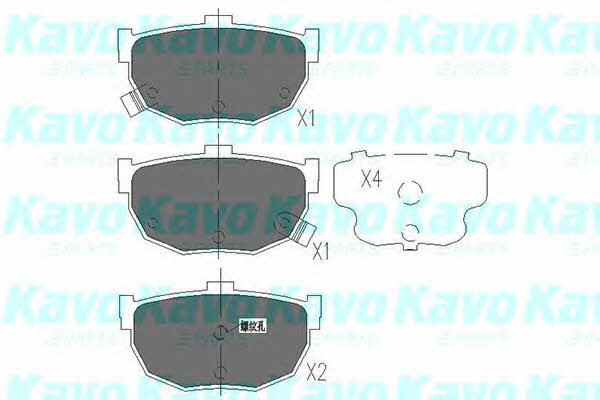 KBP6544 Kavo parts Тормозные колодки дисковые, комплект