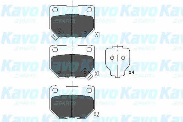 KBP6545 Kavo parts Тормозные колодки дисковые, комплект