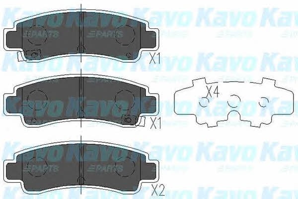Колодки Nissan 100 NX (Ниссан 100 НХ): KBP6546 Kavo parts Тормозные колодки дисковые, комплект