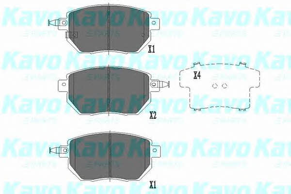 KBP6573 Kavo parts Тормозные колодки дисковые, комплект