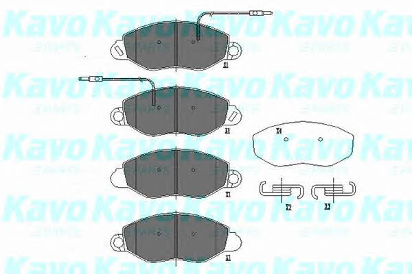 KBP6586 Kavo parts Тормозные колодки дисковые, комплект
