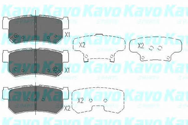 Гальмівні колодки задні, комплект Kavo parts KBP-7501