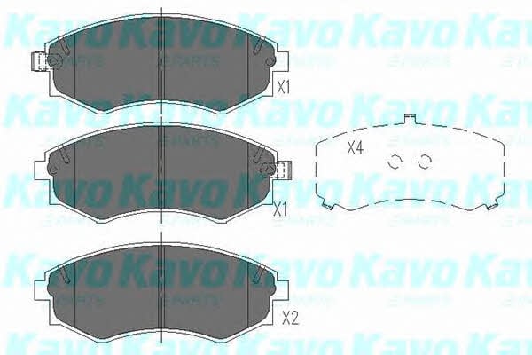 Тормозные колодки дисковые KIA Joice (Киа Джойс): KBP7504 Kavo parts Тормозные колодки дисковые, комплект