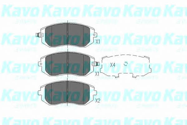 Гальмівні колодки, комплект Kavo parts KBP-8004