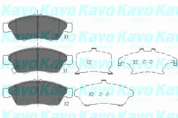 Гальмівні колодки, комплект Kavo parts KBP-8510