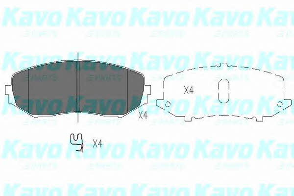 Тормозные колодки дисковые, комплект Kavo parts KBP-8512