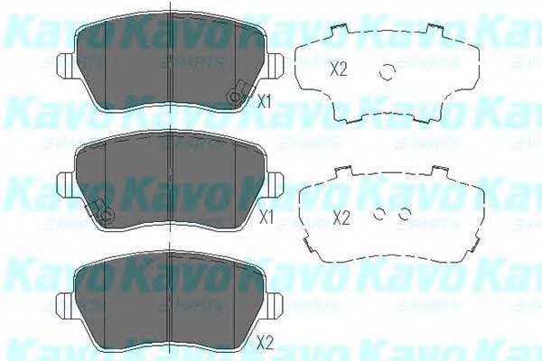 KBP8522 Kavo parts Тормозные колодки дисковые, комплект