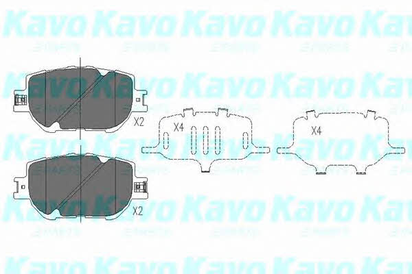 Тормозные колодки дисковые, комплект Kavo parts KBP-9015