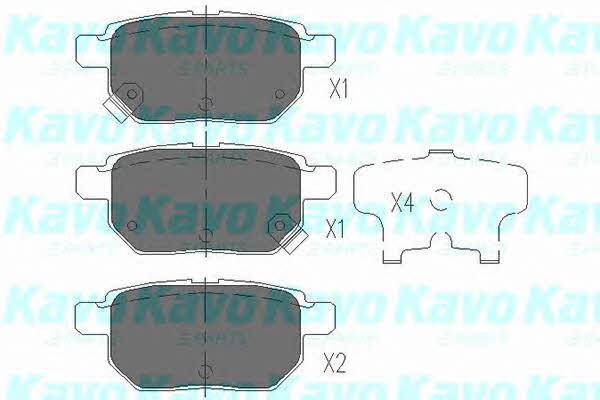 Гальмівні колодки задні, комплект Kavo parts KBP-9025