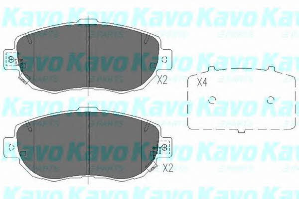 Гальмівні колодки, комплект Kavo parts KBP-9044