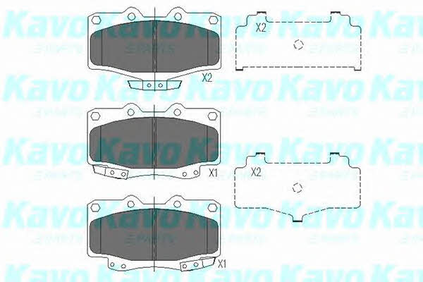 KBP9054 Kavo parts Тормозные колодки дисковые, комплект