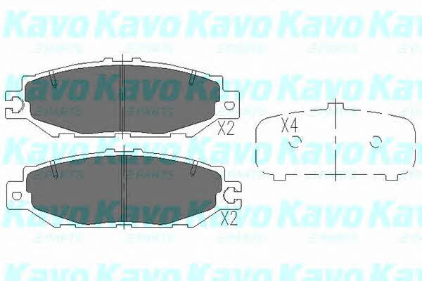 Гальмівні колодки задні, комплект Kavo parts KBP-9064