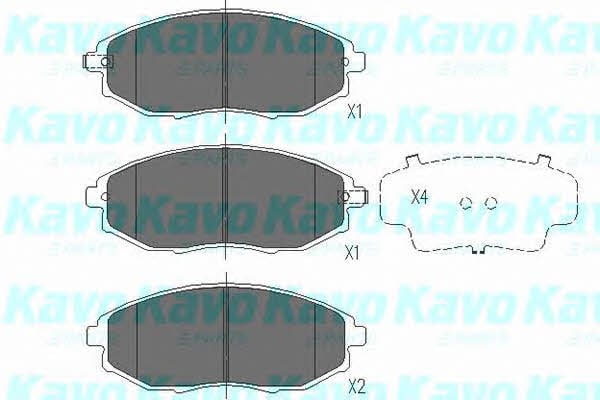 Тормозные колодки дисковые Chevrolet Evanda (Шевроле Эванда): KBP1011 Kavo parts Тормозные колодки дисковые, комплект