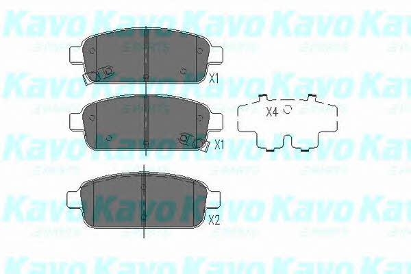 Гальмівні колодки задні, комплект Kavo parts KBP-1013
