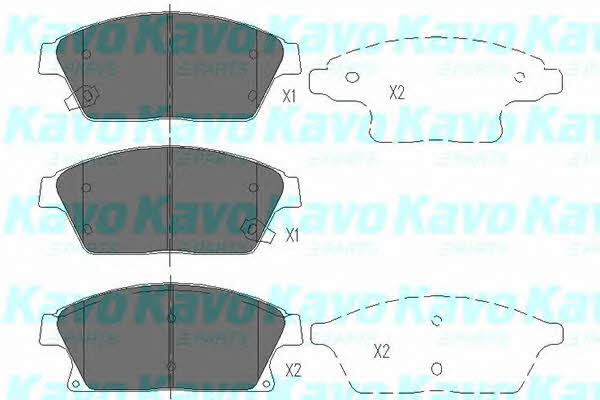 Гальмівні колодки, комплект Kavo parts KBP-1014