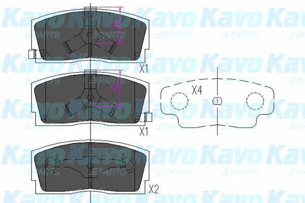 KBP1501 Kavo parts Тормозные колодки дисковые передние, комплект