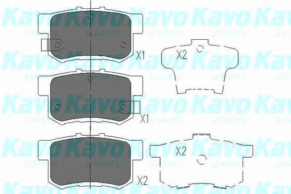 Комплект тормозных колодок Honda Stream (Хонда Стрим): KBP2009 Kavo parts Тормозные колодки дисковые задние, комплект