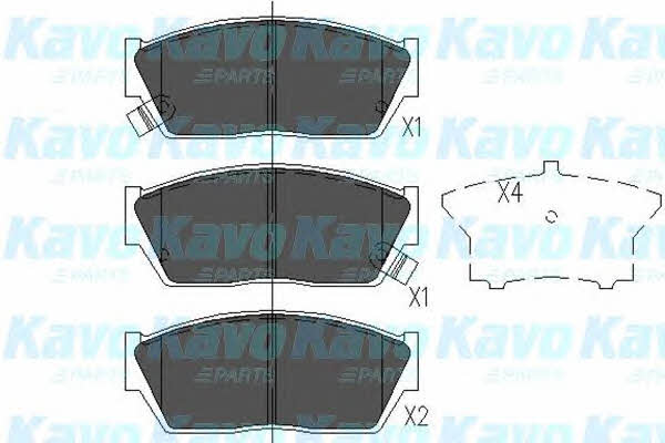 Гальмівні колодки передні, комплект Kavo parts KBP-2016