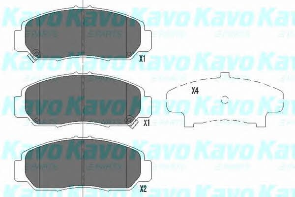 Колодки Honda Stream (Хонда Стрім): KBP2037 Kavo parts Гальмівні колодки, комплект