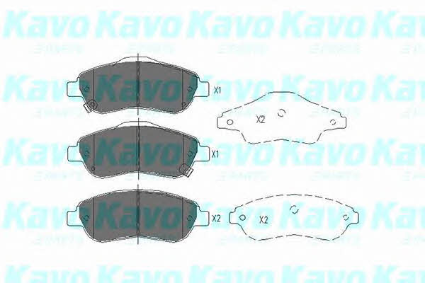 Гальмівні колодки, комплект Kavo parts KBP-2041