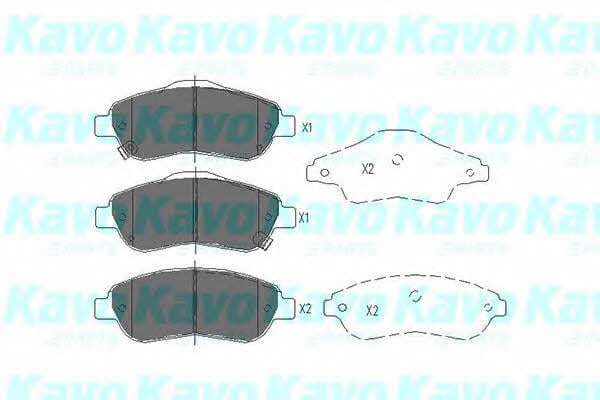 Тормозные колодки дисковые Honda CRV (Хонда СРВ): KBP2041 Kavo parts Тормозные колодки дисковые, комплект