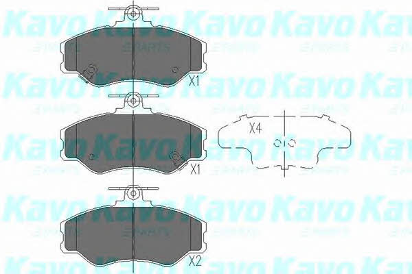 KBP3002 Kavo parts Тормозные колодки дисковые, комплект