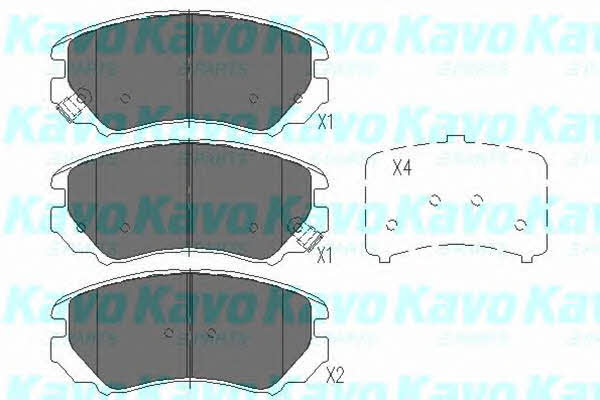 Тормозные колодки дисковые Hyundai Coupe (Хюндай Купе): KBP3008 Kavo parts Тормозные колодки дисковые, комплект