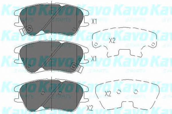 Колодки Hyundai Atos (Хюндай Атос): KBP3009 Kavo parts Тормозные колодки дисковые, комплект