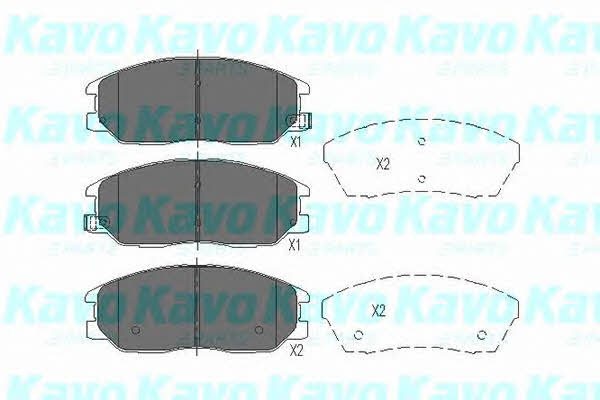 Тормозные колодки дисковые передние, комплект Kavo parts KBP-3021