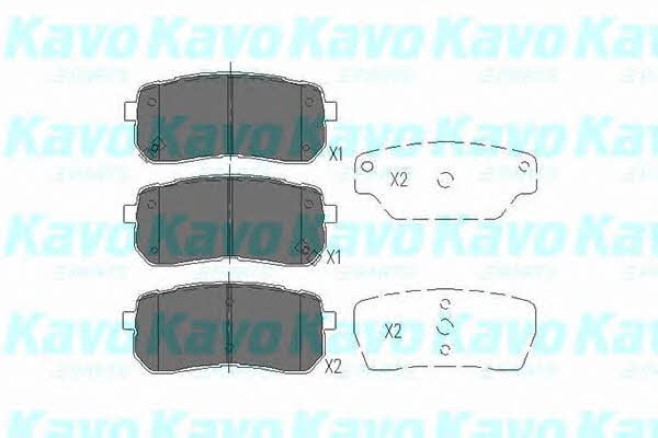 Колодки Hyundai H-1 Cargo (Хюндай Х-1 Карго): KBP3026 Kavo parts Тормозные колодки дисковые передние, комплект