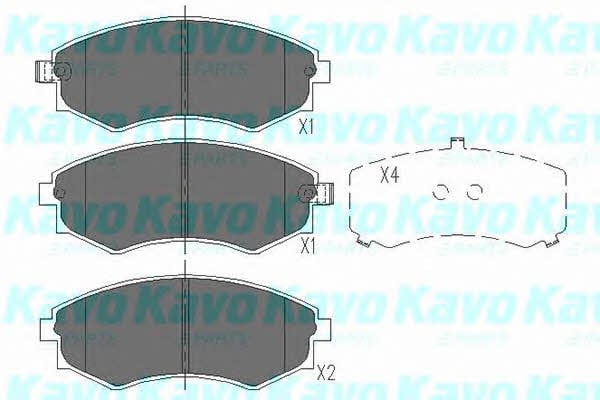 KBP3027 Kavo parts Тормозные колодки дисковые, комплект