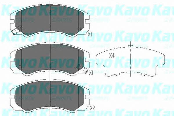 Kavo parts Гальмівні колодки, комплект – ціна 1053 UAH