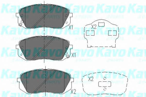 Тормозные колодки дисковые, комплект Kavo parts KBP-4018